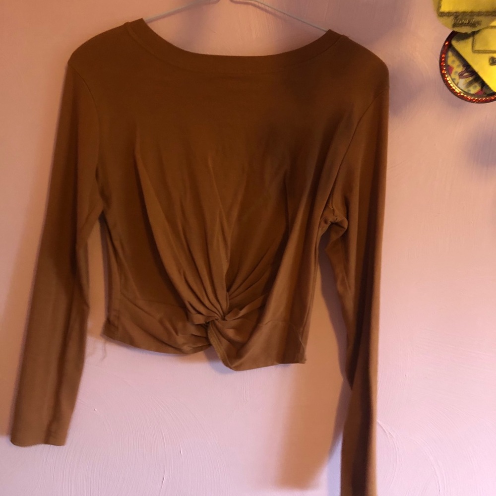 Brown crop top